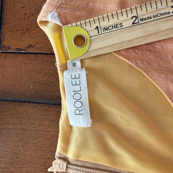 ROOLEE Orange White Polka Dot Short Sleeve Midi Dress Size S - Picture 5 of 8